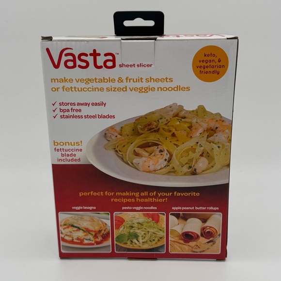 Vasta Sheet Slicer Fruit & Vegetable Slicer for Low Carb Keto Vegan Eating NWT - Picture 4 of 9